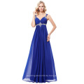 Grace Karin 2017 Neue formale blaue lange Abend Ballkleid Party Prom Brautjungfer Kleid Stock Größe 4-16 GK000129-1